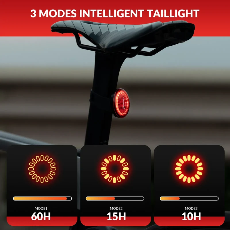 LT-RR100 Smart Brake-Sensing Bike Tail Light