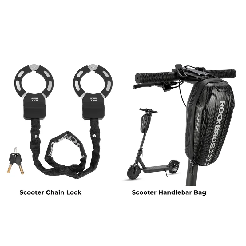 Scooter Lock & Storage Bag Bundle