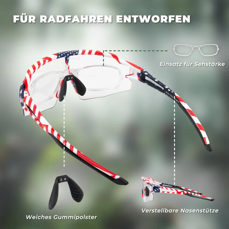 Fahrradbrille UV 400 Photochromatisch