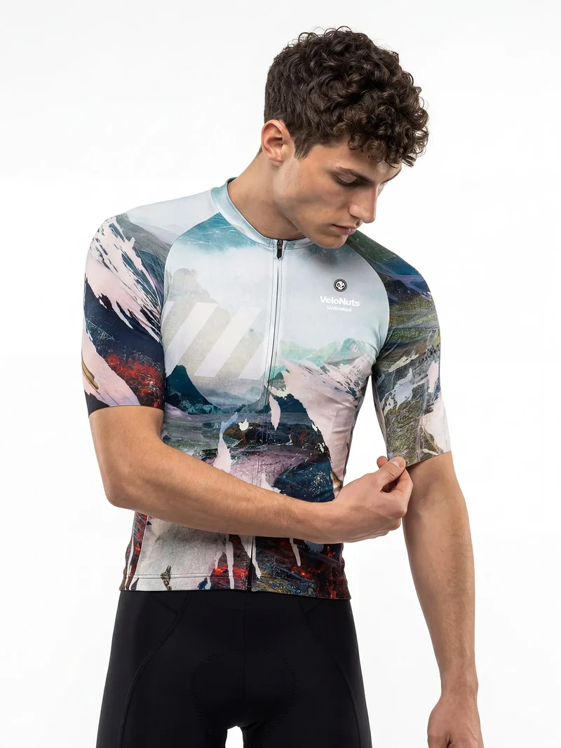 Men's Cycling Jersey Terrain Blocks