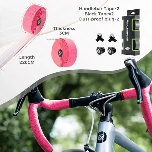Fahrrad Lenkerband Schwarz, EVA Griffband 2er-Set, 2,5mm Dicke und 220 cm Länge
