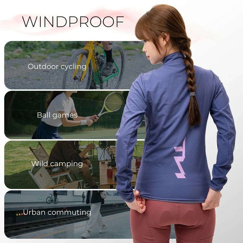 TVI Fahrradjacke Damen Atmungsaktiv Leicht, Windbreaker Frauen Radjacke