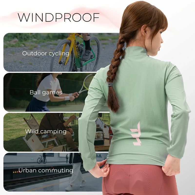 TVI Fahrradjacke Damen Atmungsaktiv Leicht, Windbreaker Frauen Radjacke