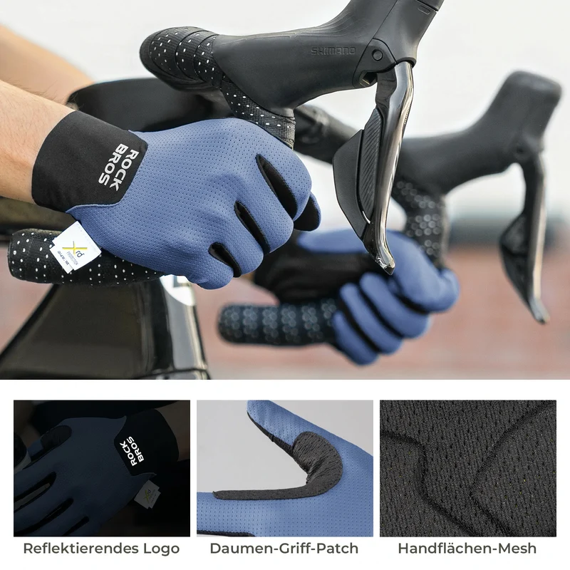 Fahrradhandschuhe – Stoßdämpfend & Atmungsaktiv, Touchscreen-kompatibel