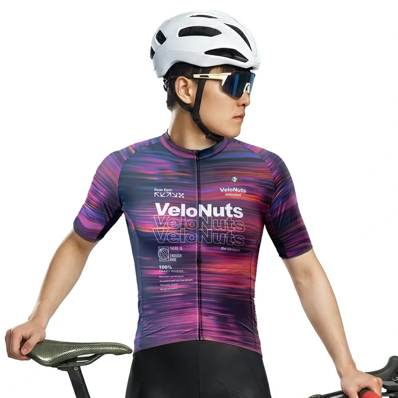 Velonuts Extra Short Herren Radtrikot Kurzarm Lila