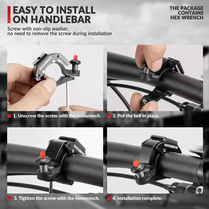 ROCKBROS Fahrradklingel Glocke 100dB Laut Innovativ 미니 Fahrrad Klingel