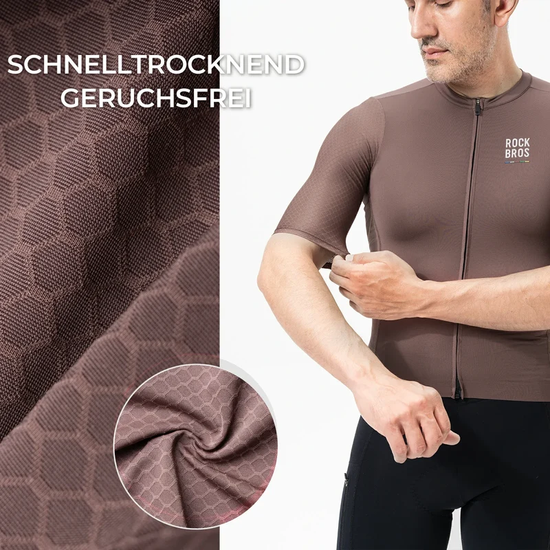 ROAD TO SKY Herren Radtrikot Kurzarm mit Taschen