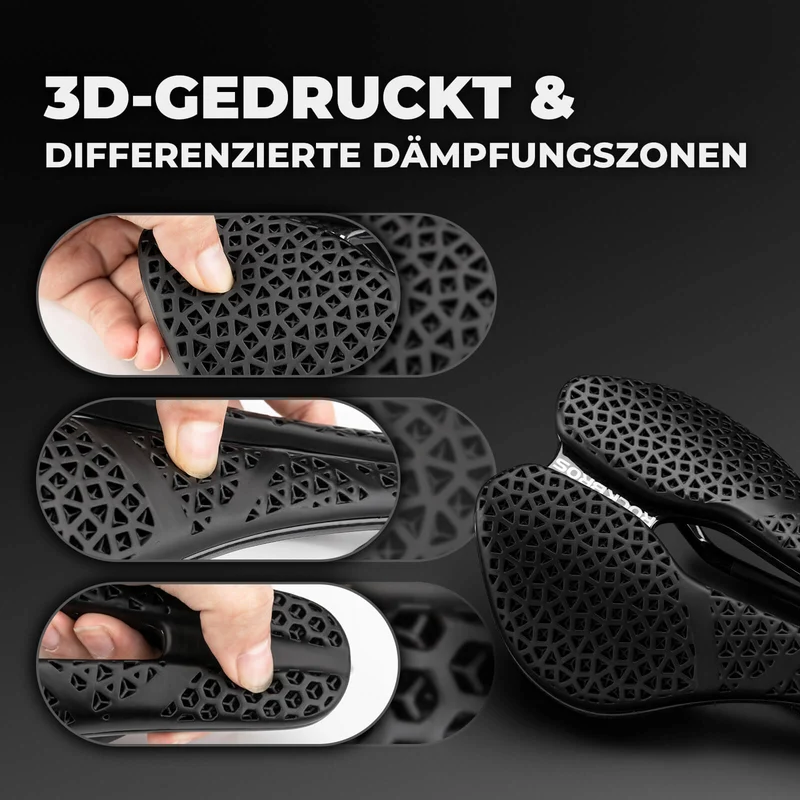 Fahrradsattel Wasserdicht Ergonomischer für MTB, Kies, E-Bikes