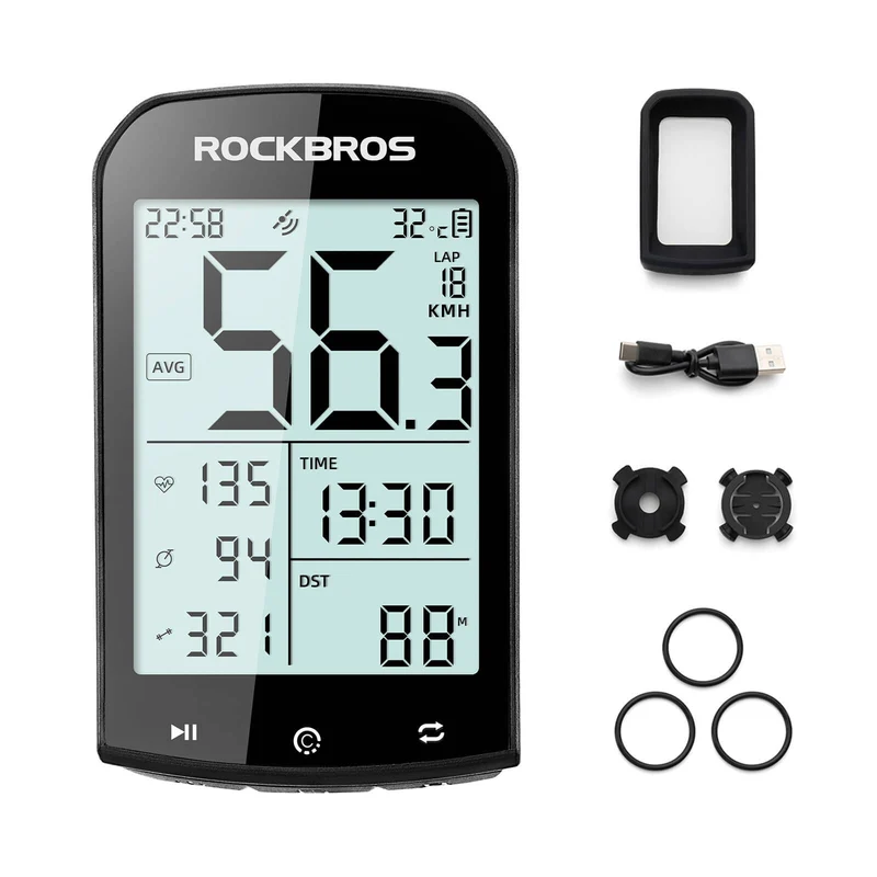 ROCKBROS Fahrradcomputer Kabellos GPS 측정 타코미터 및 킬로미터측정기