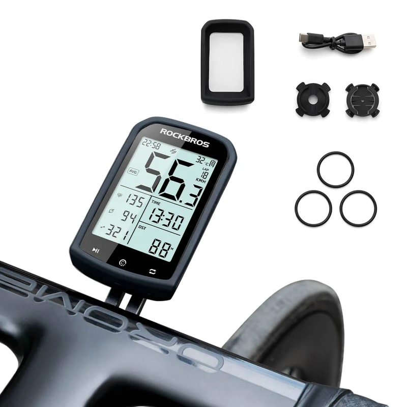 ROCKBROS Fahrradcomputer Kabellos GPS 측정 타코미터 및 킬로미터측정기