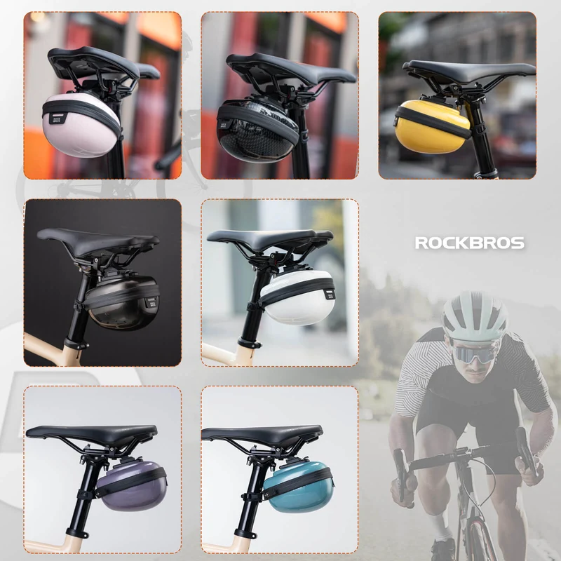 ROCKBROS Fahrrad Satteltaschen 하드 쉘 반사판 0,4 L mit Halterung