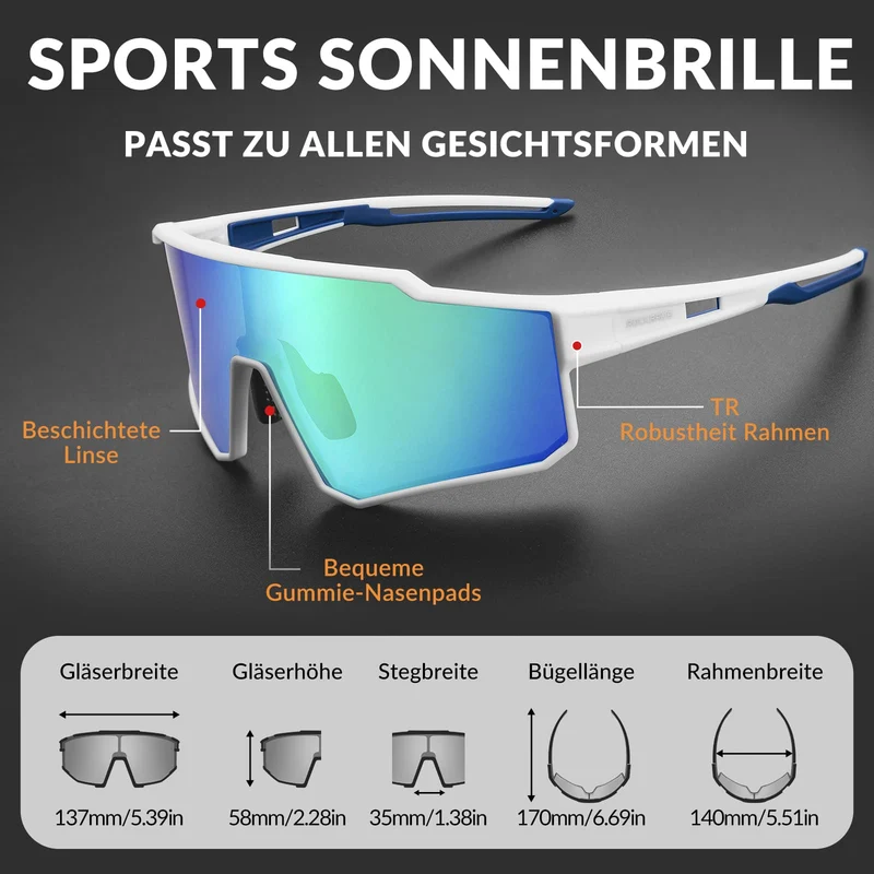 ROCKBROS Polarisiert Fahrradbrille 스포츠 Sonnenbrille for Outdoorsport