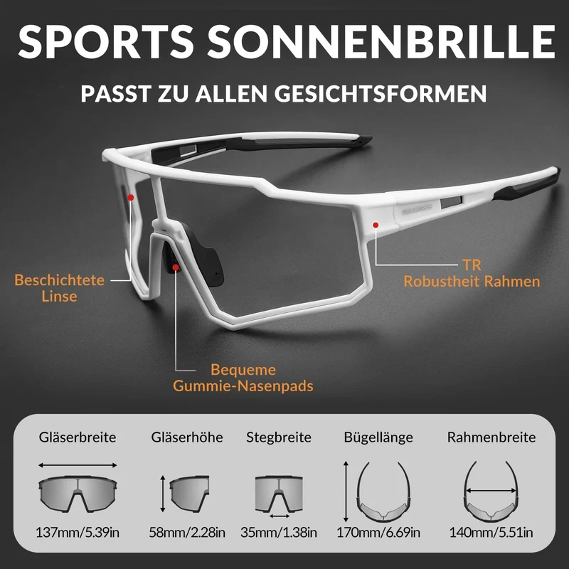 ROCKBROS Polarisiert Fahrradbrille 스포츠 Sonnenbrille for Outdoorsport