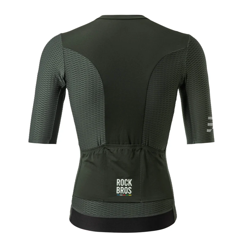 ROAD TO SKY Herren Kurzarm Radtrikot Jersey fir MTB & Rennrad Grün