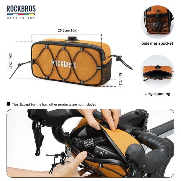 ROAD TO SKY Square Bike Handlebar Bag 1.9L