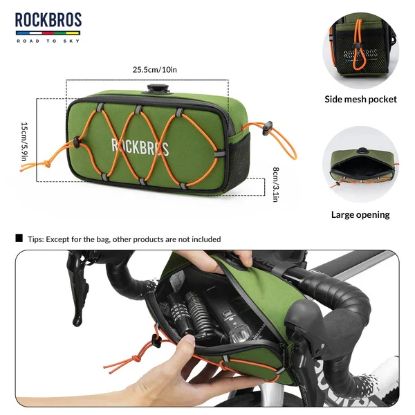 ROAD TO SKY Square Bike Handlebar Bag 1.9L