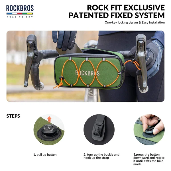 ROAD TO SKY Square Bike Handlebar Bag 1.9L