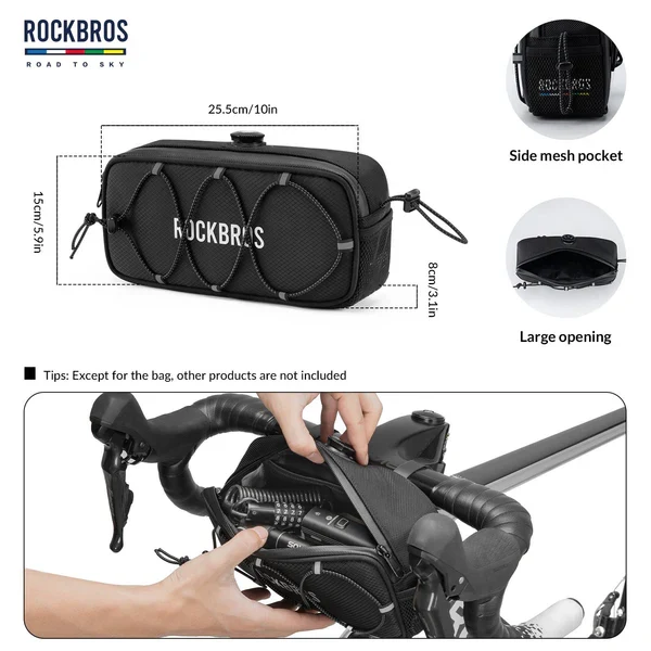 ROAD TO SKY Square Bike Handlebar Bag 1.9L