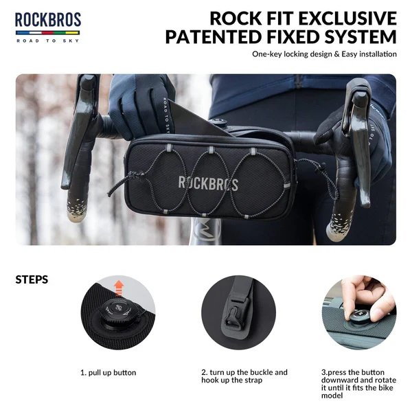 ROAD TO SKY Square Bike Handlebar Bag 1.9L