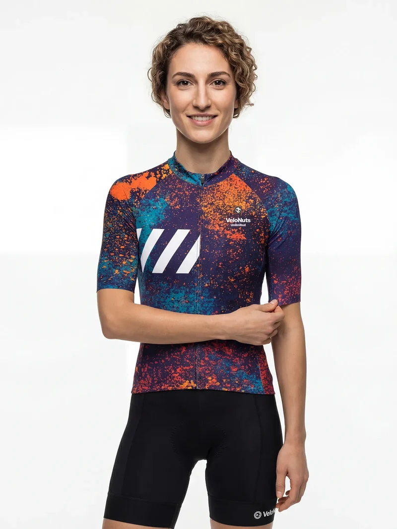 Damen-Radtrikot Ink Burst