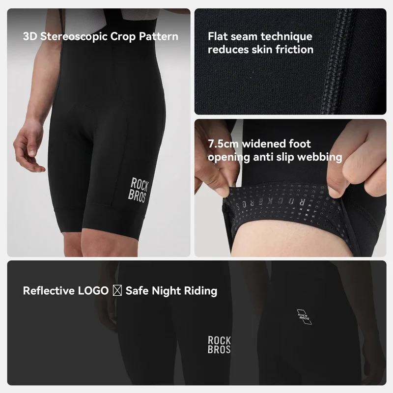Men's QINGLAN Cycling Bib Shorts with DOLOMITI Pad