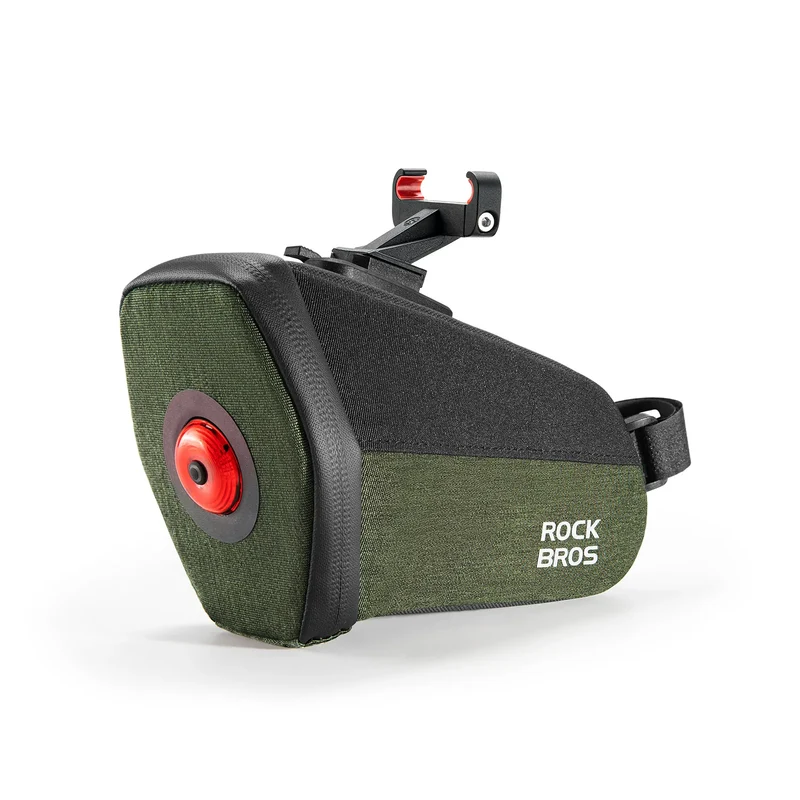 C52-2 Bike Saddle Bag with LED Tail Light - 0.45L