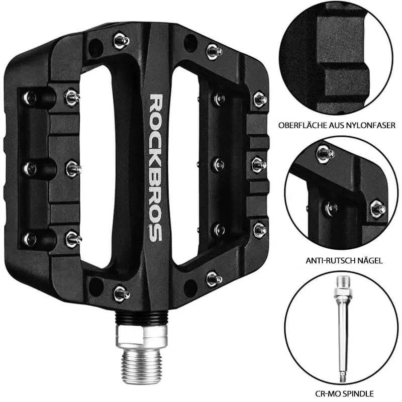 ROCKBROS Fahrradpedale 9/16 Zoll MTB 페달 및 3 베어링 및 나일론