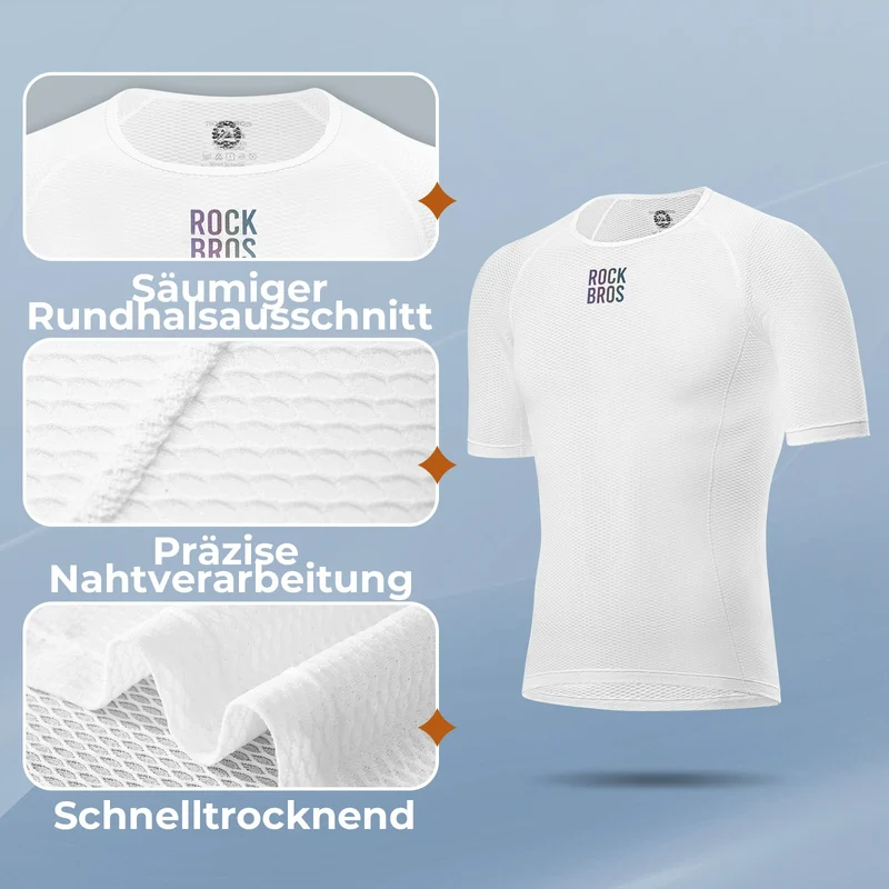 Atmungsaktivität Kurzarm Unterhemd Herren
