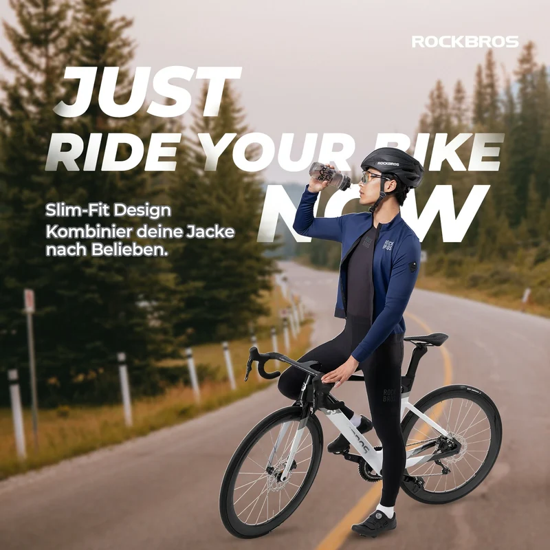 Langarm Ärmel Radtrikot Herren, Warm Fahrradtrikot Bekleidung Atmungsaktiv
