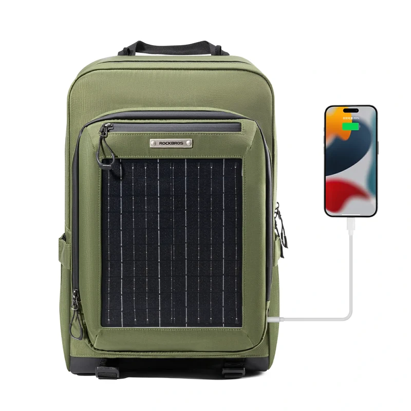 Solarrucksack Solar Rucksack 20L mit Flexiblem Abnehmbarem 10V 14W