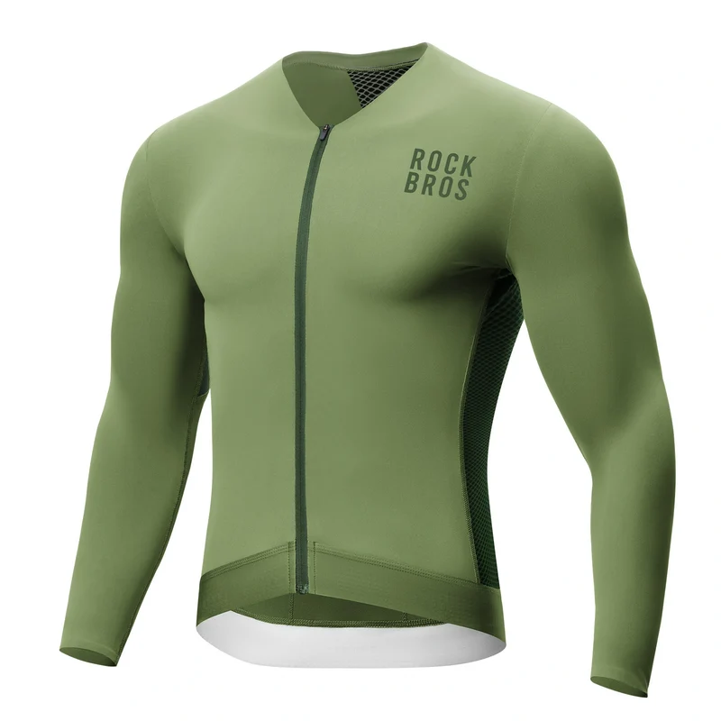 Fahrradtrikot Radtrikot Langarm Herren, Atmungsaktiv und Schnelltrocknend, Elastisches