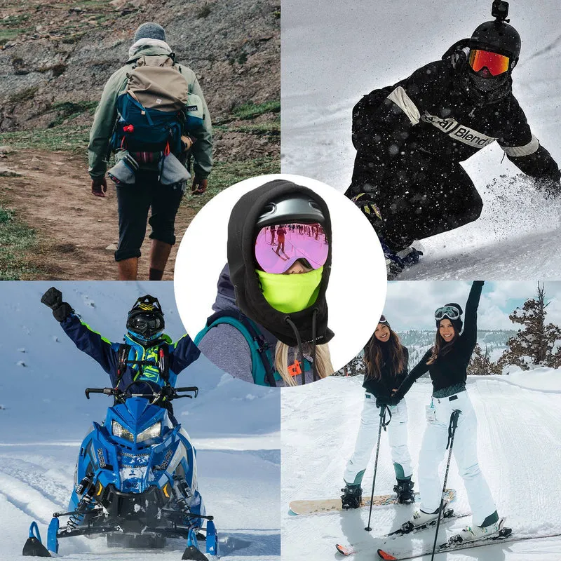 ROCKBROS 겨울 스키마스크 Vlies Balaclava for Frauen und Männer Schwarz Grün