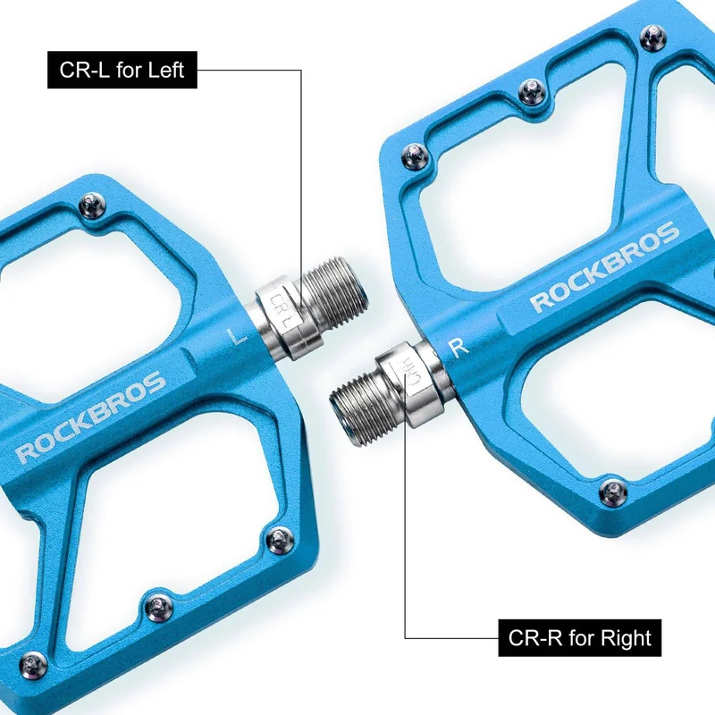 ROCKBROS Aluminium Plattform Pedale 9/16 Zoll fir MTB E-Bike Stadtrad