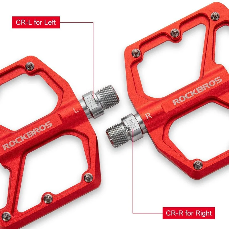 ROCKBROS Aluminium Plattform Pedale 9/16 Zoll fir MTB E-Bike Stadtrad