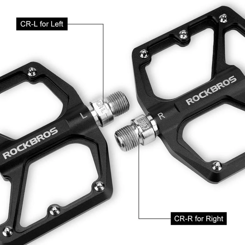 ROCKBROS Aluminium Plattform Pedale 9/16 Zoll fir MTB E-Bike Stadtrad