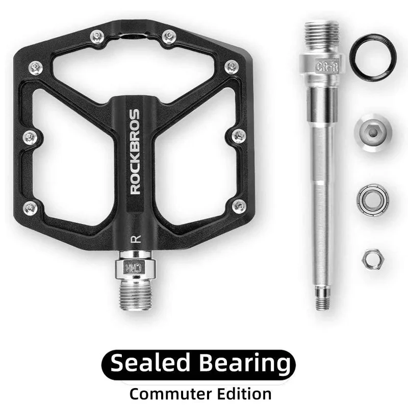 ROCKBROS Aluminium Plattform Pedale 9/16 Zoll fir MTB E-Bike Stadtrad