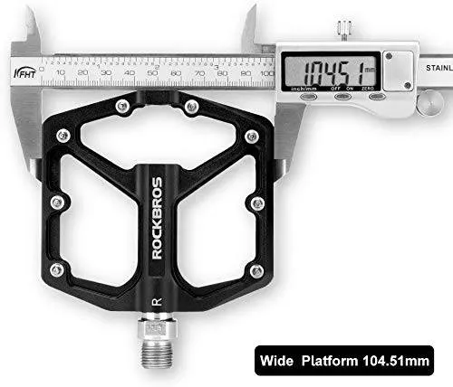 ROCKBROS Aluminium Plattform Pedale 9/16 Zoll fir MTB E-Bike Stadtrad