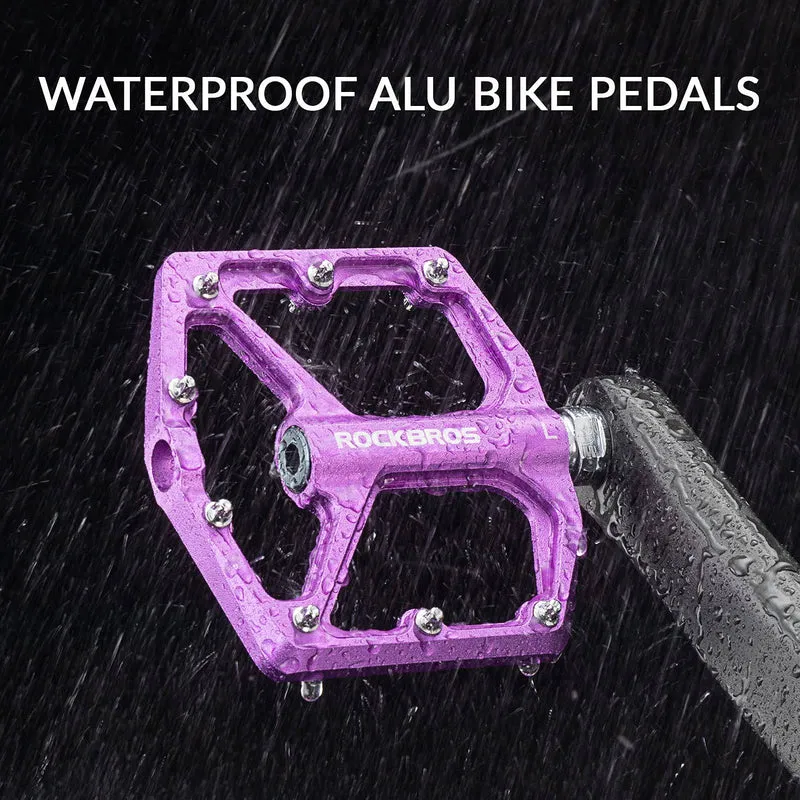 ROCKBROS Aluminium Plattform Pedale 9/16 Zoll fir MTB E-Bike Stadtrad