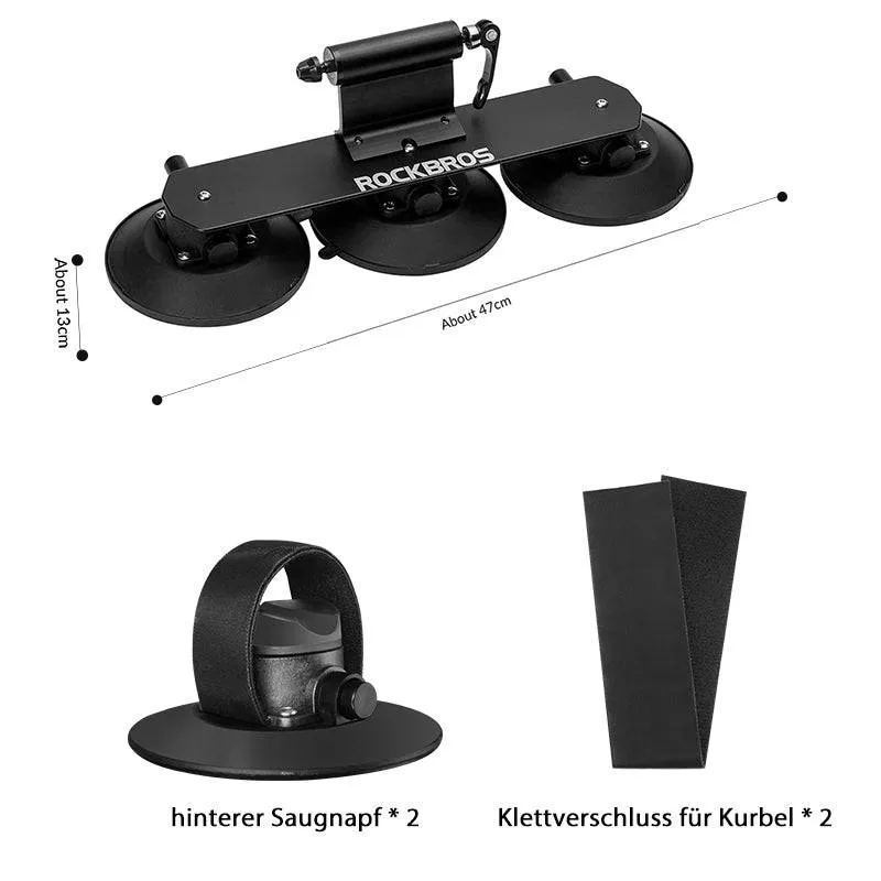 ROCKBROS Fahrradträger Fahrrad Dachträger mit Saugnäpfe Schnellmontage