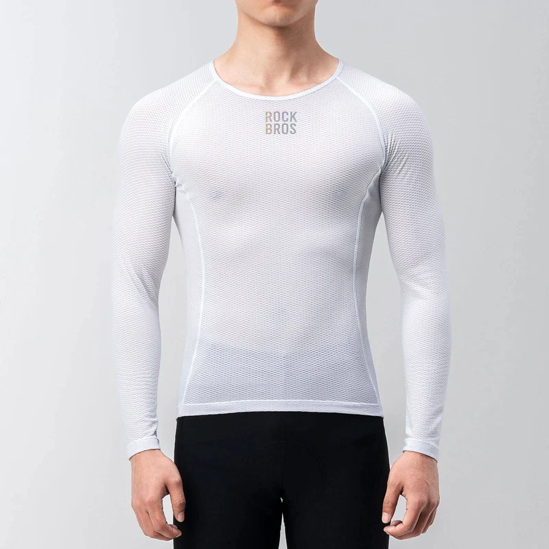 ROCKBROS Herren Langarm-Radtrikot Funktionsshirt Fahrrad Jersey Schnell Trocken