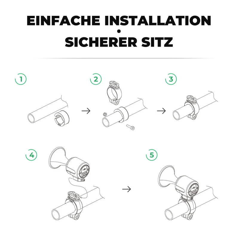 ROCKBROS Fahrradklingel Elektrisch 120dB Ton IPX5 Wasserschutz 스마트폰 추적