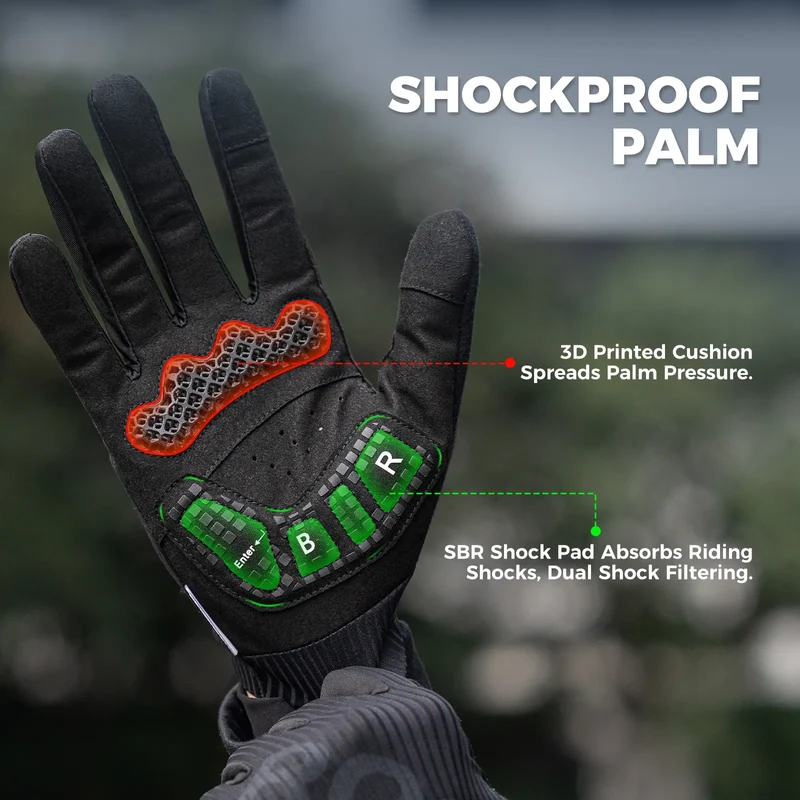 Full Finger Cycling Gloves with 3D Gel Padding