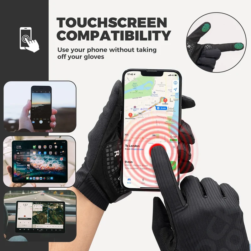 Full Finger Cycling Gloves with 3D Gel Padding