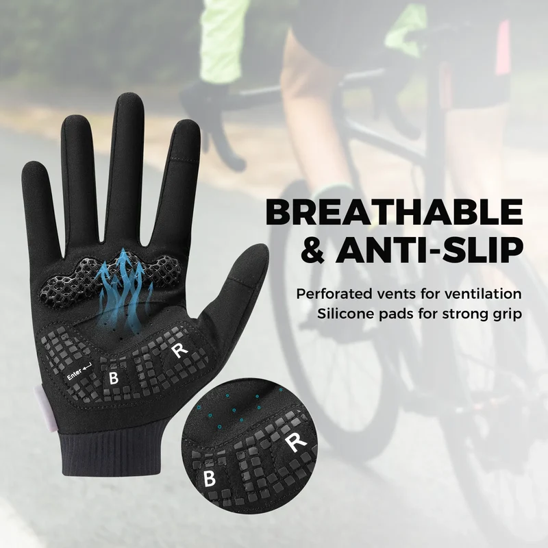 Full Finger Cycling Gloves with 3D Gel Padding