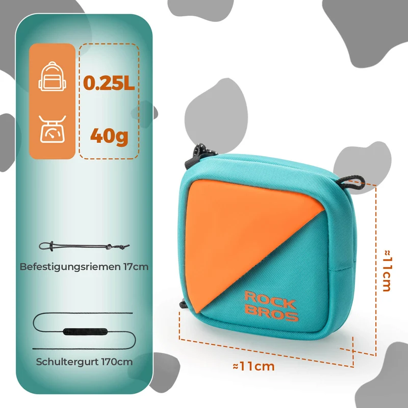 ROCKBROS 미니 Fahrrad Satteltasche Fahrradtasche Geldbörse mit Gurt 0,25L