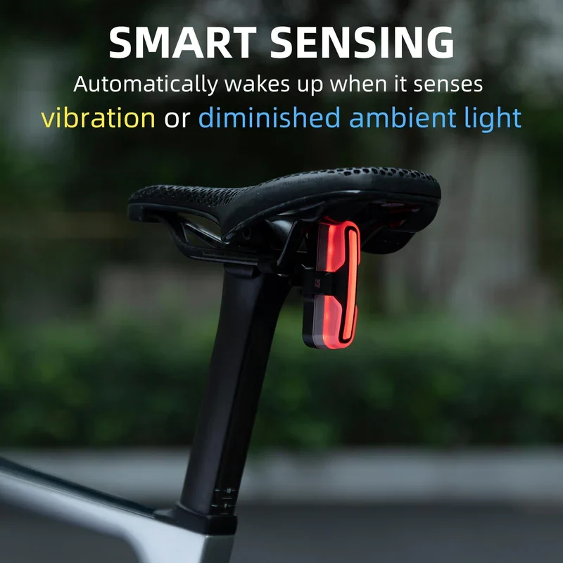 Smart Brake Sensing Bike Tail Light for Aero Seatposts