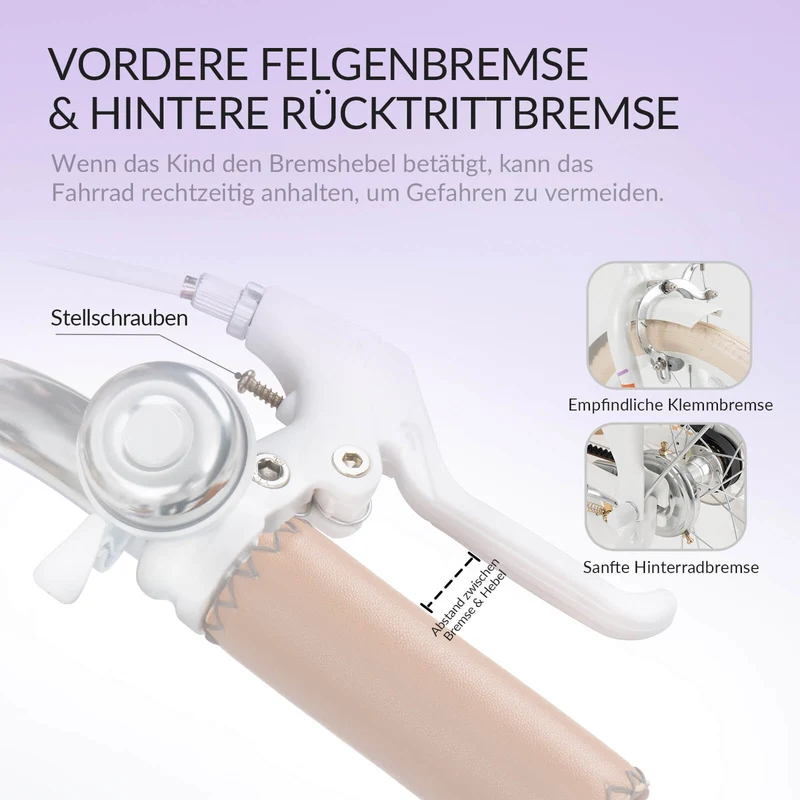 LEVO -16'' Kinderfahrrad mit Stützrädern