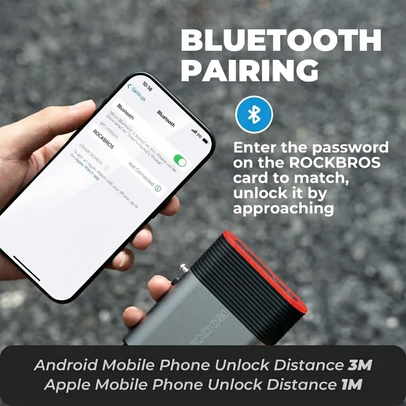 Smart Bike Tail Light with Brake Sensor & Bluetooth Lock