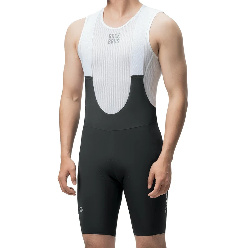 Radlerhose Herren Gepolstert, Fahrradhose Kurz, Bib Shorts mit Träger, Radsport Trägerhosen