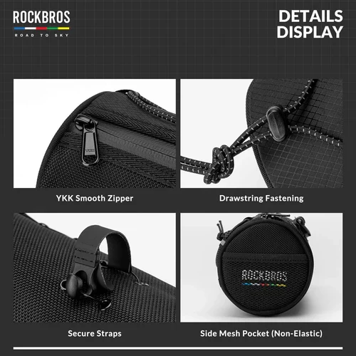 ROAD TO SKY Handlebar Bag with Knob Locking Design-1.5L